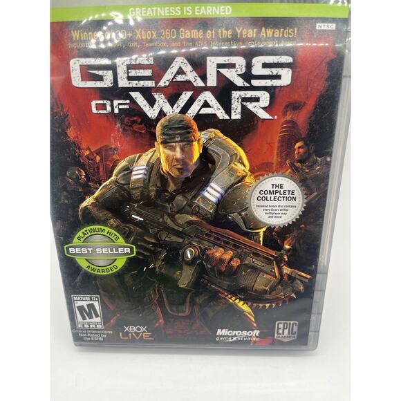 Gears of War + Bonus Disc Xbox 360, 2009 Complete CIB With Manual Tested Working - Picture 2 of 6